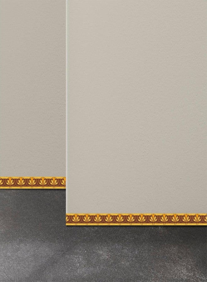 ATTRACTSO- Wall Border Peel & Stick 5 inch x 10 ft - for Home Decor, Tiles, Bathroom, Kitchen, Door, Floor Decoration - Vinyl |Glossy Laminated Waterproof Roll (Design2) - Image 2